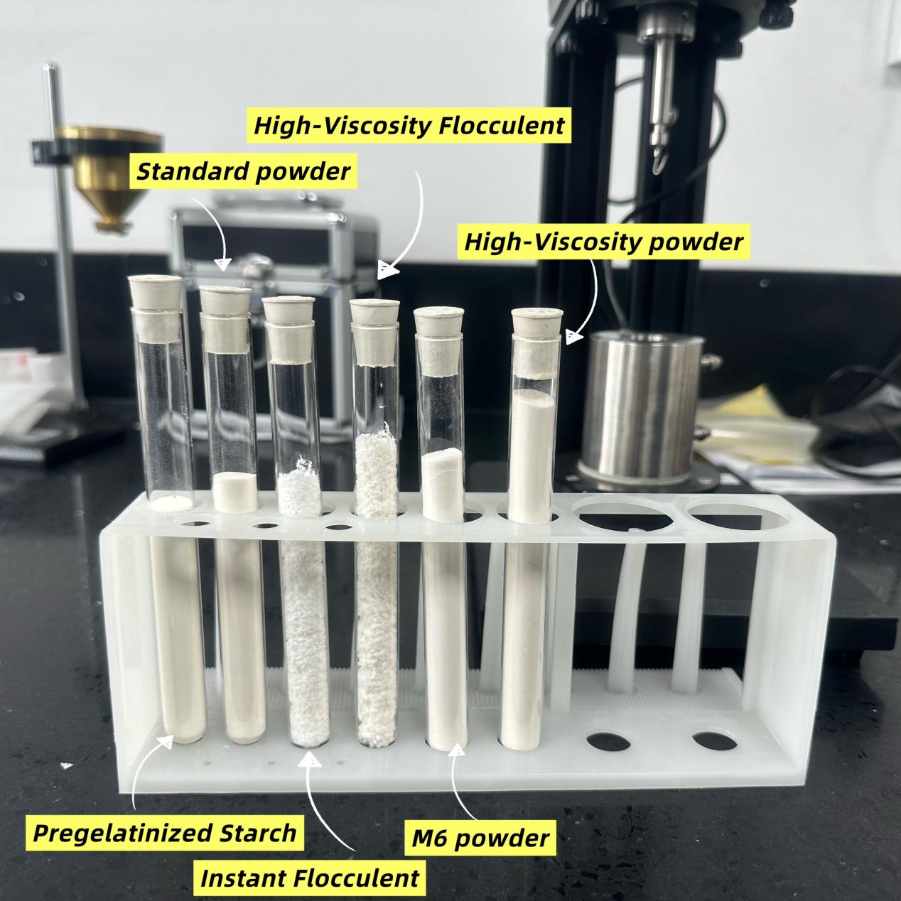 Multiple product samples in a test-tube rack for the 2007 development milestone